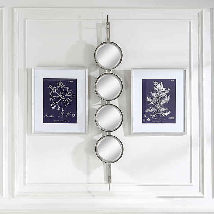 Button Mirror Silver Leaf-Mirrors/Pictures-Uttermost-Lighting Design Store