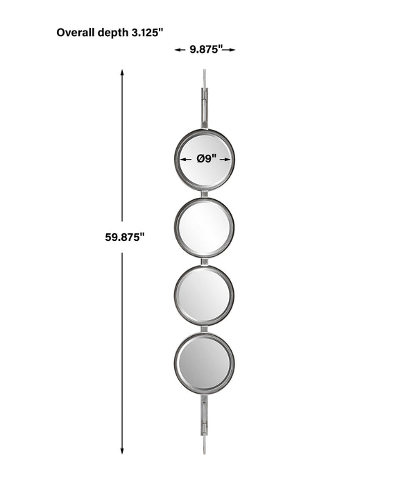 Button Mirror Silver Leaf-Mirrors/Pictures-Uttermost-Lighting Design Store