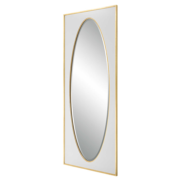 Danbury Mirror White And Gold Leaf-Mirrors/Pictures-Uttermost-Lighting Design Store