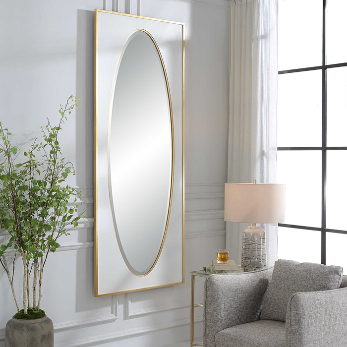 Danbury Mirror White And Gold Leaf-Mirrors/Pictures-Uttermost-Lighting Design Store