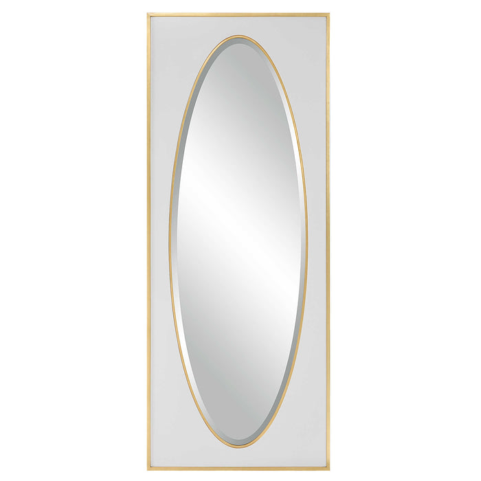 Danbury Mirror White And Gold Leaf-Mirrors/Pictures-Uttermost-Lighting Design Store
