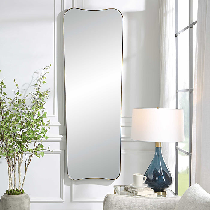 Belvoir Mirror Antique Brass-Mirrors/Pictures-Uttermost-Lighting Design Store
