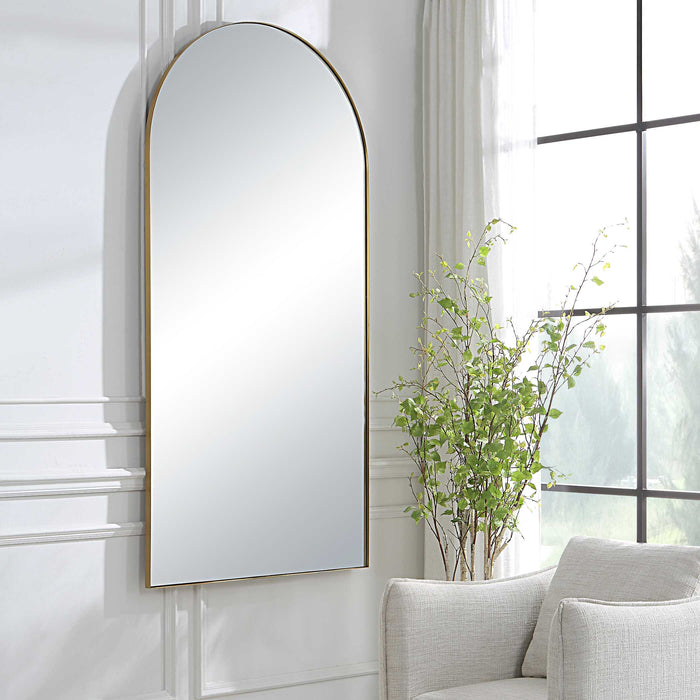 Crosley Mirror Antique Brass-Mirrors/Pictures-Uttermost-Lighting Design Store