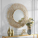 Swirl Mirror Gold Leaf-Mirrors/Pictures-Uttermost-Lighting Design Store