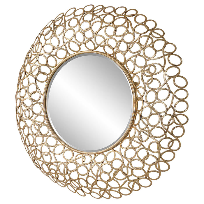 Swirl Mirror Gold Leaf-Mirrors/Pictures-Uttermost-Lighting Design Store