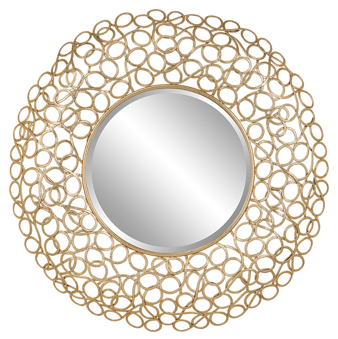 Swirl Mirror Gold Leaf-Mirrors/Pictures-Uttermost-Lighting Design Store