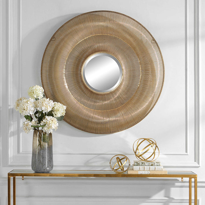 Bauble Mirror Brushed Antique Gold-Mirrors/Pictures-Uttermost-Lighting Design Store