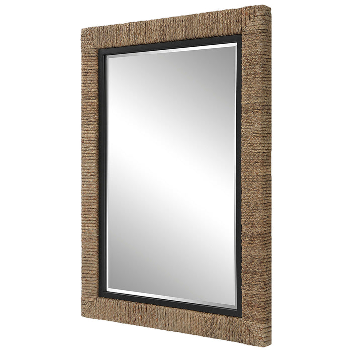 Island Mirror Matte Black Iron-Mirrors/Pictures-Uttermost-Lighting Design Store