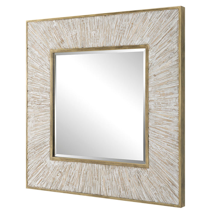 Wharton Mirror Aged Whitewash-Mirrors/Pictures-Uttermost-Lighting Design Store