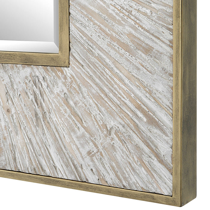 Wharton Mirror Aged Whitewash-Mirrors/Pictures-Uttermost-Lighting Design Store