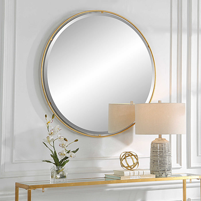 Canillo Mirror Antiqued Gold Leaf-Mirrors/Pictures-Uttermost-Lighting Design Store