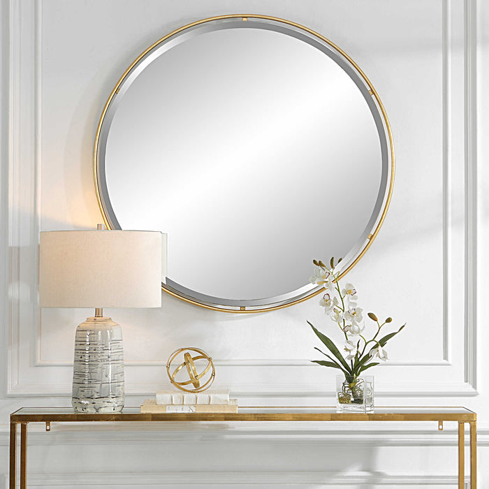 Canillo Mirror Antiqued Gold Leaf-Mirrors/Pictures-Uttermost-Lighting Design Store