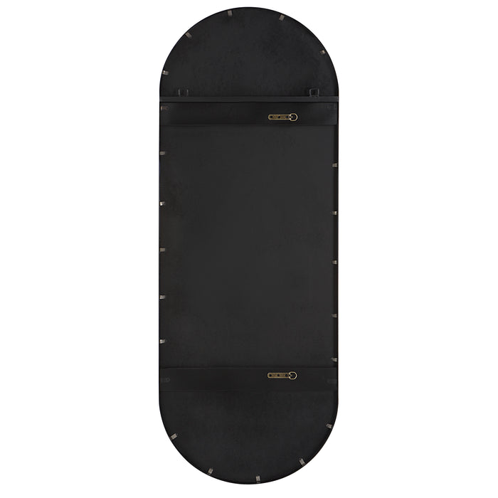 Varina Mirror Satin Black-Mirrors/Pictures-Uttermost-Lighting Design Store