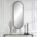 Varina Mirror Satin Black-Mirrors/Pictures-Uttermost-Lighting Design Store