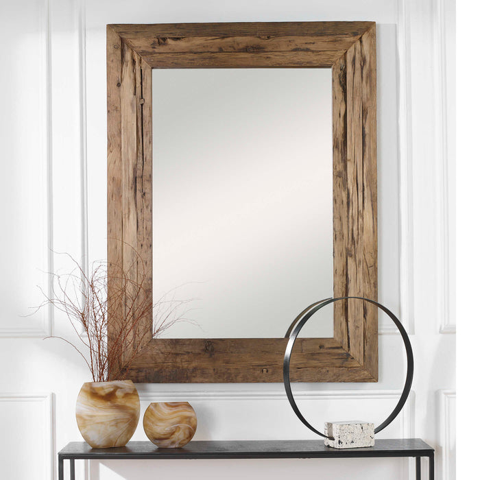 Rennick Mirror Rustic Pine Wood-Mirrors/Pictures-Uttermost-Lighting Design Store