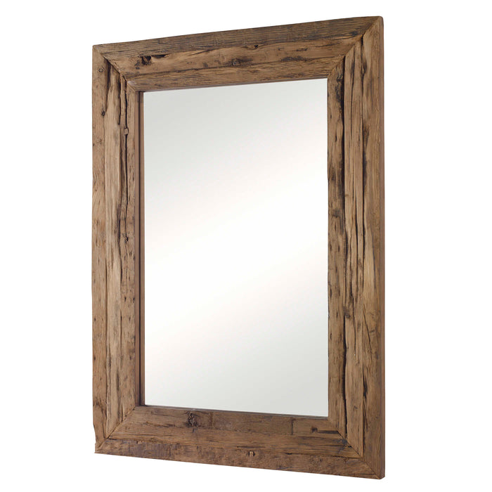 Rennick Mirror Rustic Pine Wood-Mirrors/Pictures-Uttermost-Lighting Design Store