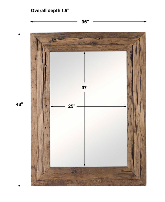Rennick Mirror Rustic Pine Wood-Mirrors/Pictures-Uttermost-Lighting Design Store