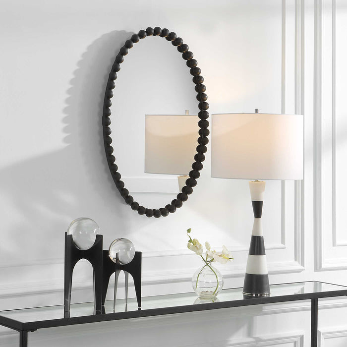 Serna Mirror Matte Black-Mirrors/Pictures-Uttermost-Lighting Design Store