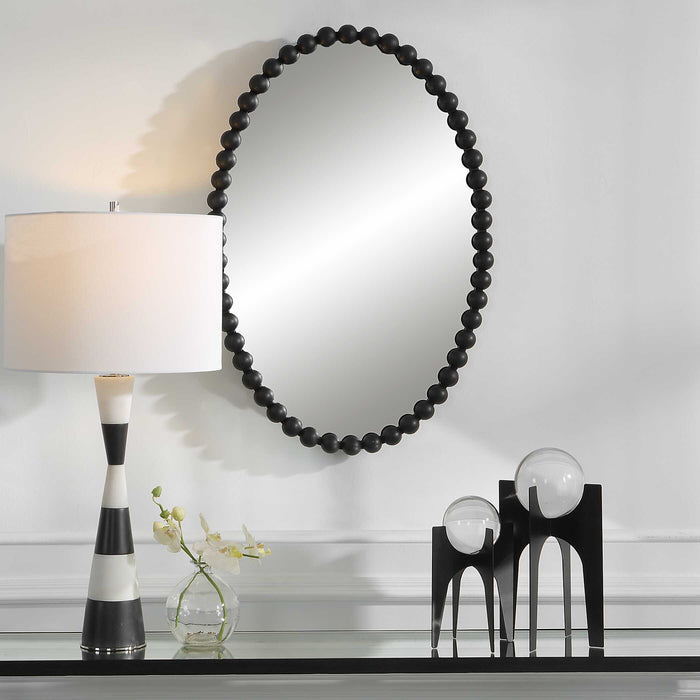 Serna Mirror Matte Black-Mirrors/Pictures-Uttermost-Lighting Design Store