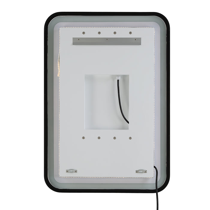 Crofton Mirror Satin Black-Mirrors/Pictures-Uttermost-Lighting Design Store