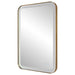 Crofton Vanity Mirror Brushed Brass Plated Stainless Steel-Mirrors/Pictures-Uttermost-Lighting Design Store