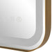 Crofton Vanity Mirror Brushed Brass Plated Stainless Steel-Mirrors/Pictures-Uttermost-Lighting Design Store