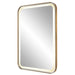 Crofton Vanity Mirror Brushed Brass Plated Stainless Steel-Mirrors/Pictures-Uttermost-Lighting Design Store