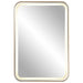 Crofton Vanity Mirror Brushed Brass Plated Stainless Steel-Mirrors/Pictures-Uttermost-Lighting Design Store