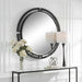 Quadrant Mirror Satin Black-Mirrors/Pictures-Uttermost-Lighting Design Store
