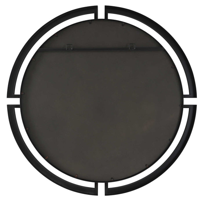 Quadrant Mirror Satin Black-Mirrors/Pictures-Uttermost-Lighting Design Store