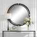 Quadrant Mirror Satin Black-Mirrors/Pictures-Uttermost-Lighting Design Store