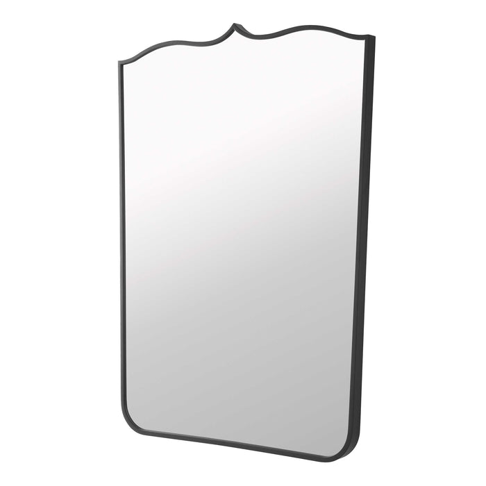 Tiara Mirror Satin Black-Mirrors/Pictures-Uttermost-Lighting Design Store