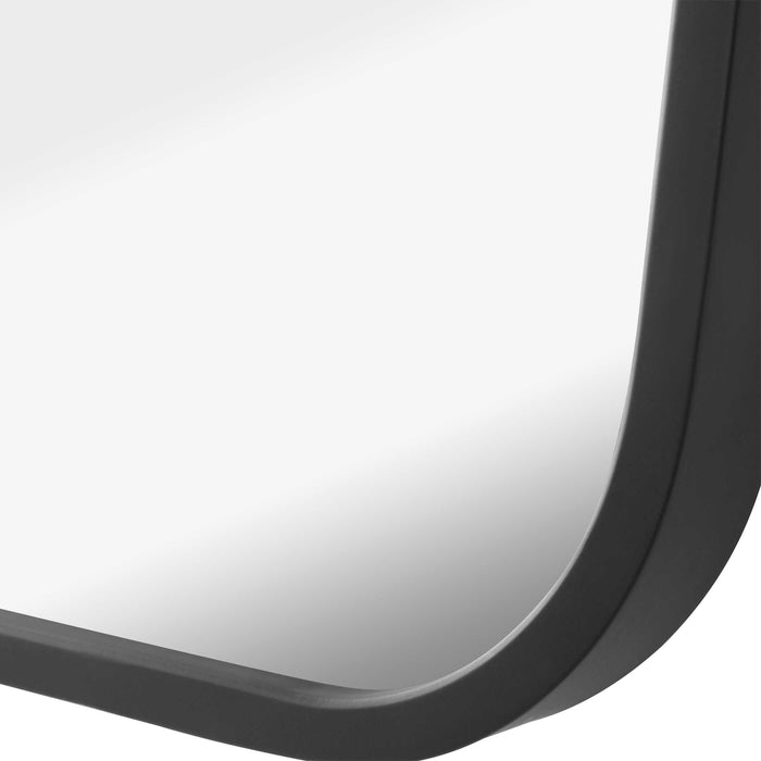 Tiara Mirror Satin Black-Mirrors/Pictures-Uttermost-Lighting Design Store