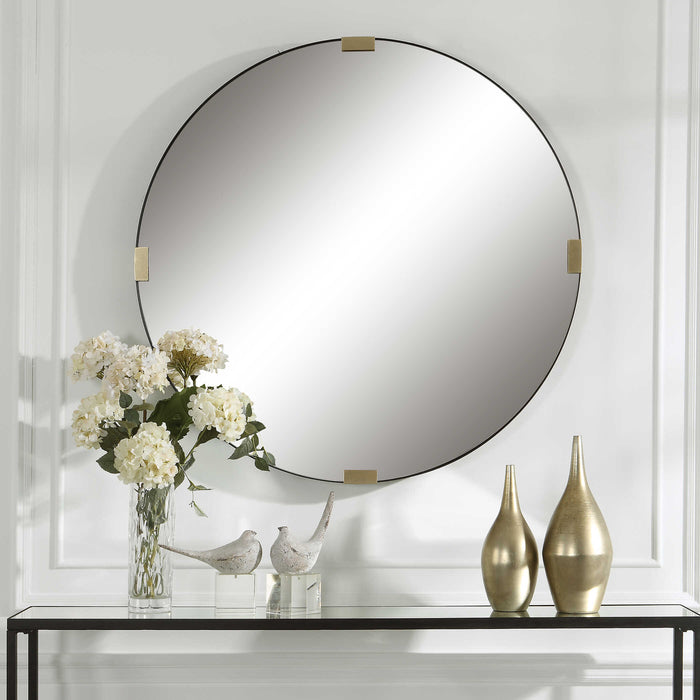 Clip Mirror Satin Black-Mirrors/Pictures-Uttermost-Lighting Design Store