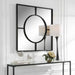 Spurgeon Mirror Satin Black-Mirrors/Pictures-Uttermost-Lighting Design Store