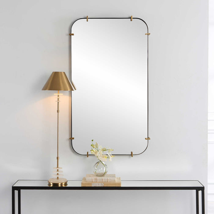 Pali Mirror Black Iron-Mirrors/Pictures-Uttermost-Lighting Design Store