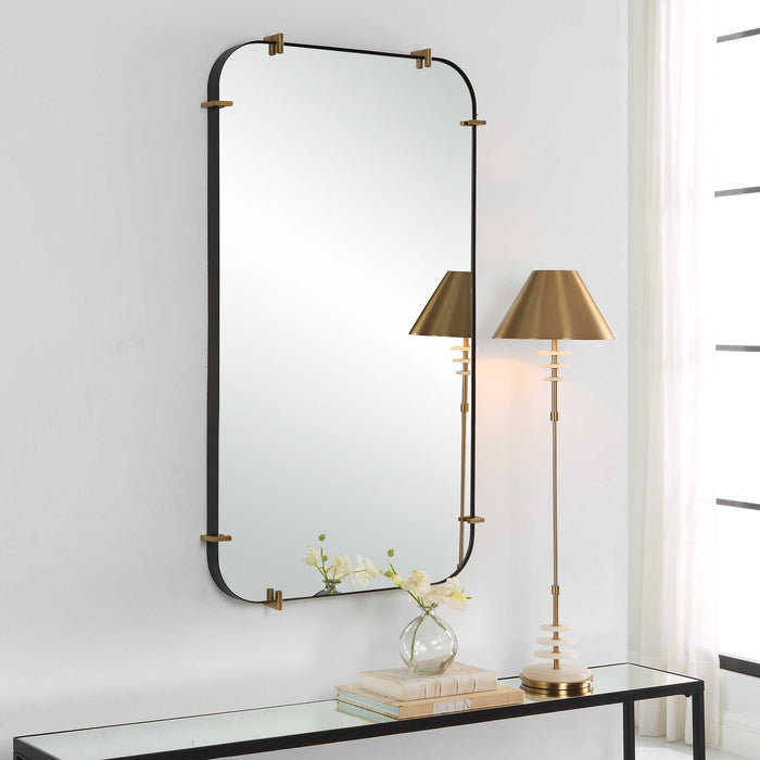 Pali Mirror Black Iron-Mirrors/Pictures-Uttermost-Lighting Design Store