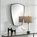 Crest Mirror Satin Black-Mirrors/Pictures-Uttermost-Lighting Design Store