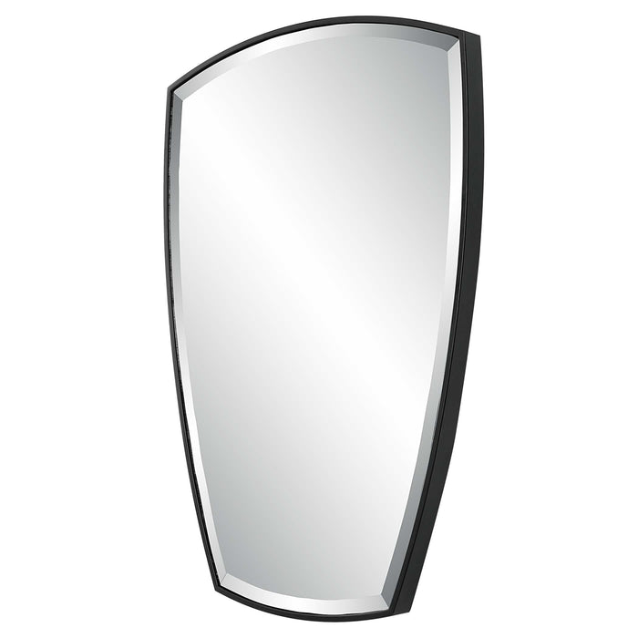 Crest Mirror Satin Black-Mirrors/Pictures-Uttermost-Lighting Design Store