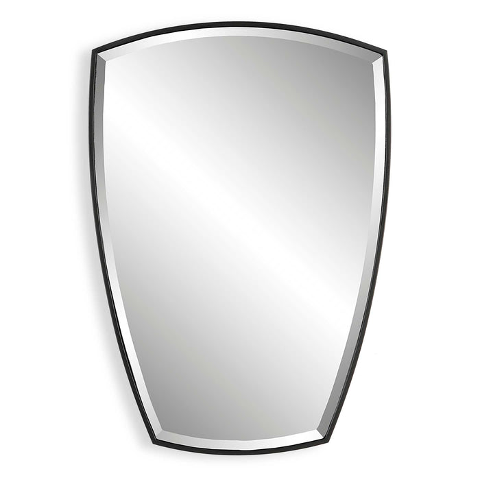 Crest Mirror Satin Black-Mirrors/Pictures-Uttermost-Lighting Design Store