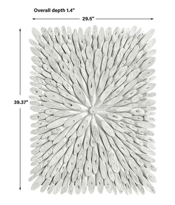 Bahama Wood Wall Decor White Washed-Mirrors/Pictures-Uttermost-Lighting Design Store