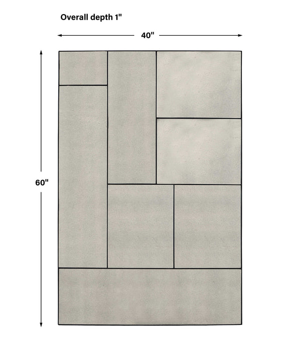 Puzzle Piece Mirror Black Iron-Mirrors/Pictures-Uttermost-Lighting Design Store