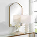 Sidney Mirror Brushed Brass-Mirrors/Pictures-Uttermost-Lighting Design Store