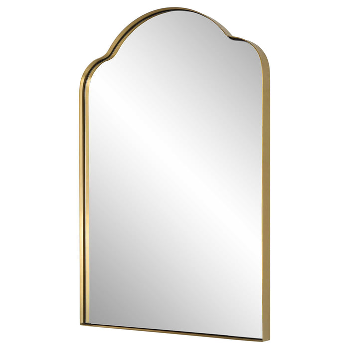 Sidney Mirror Brushed Brass-Mirrors/Pictures-Uttermost-Lighting Design Store