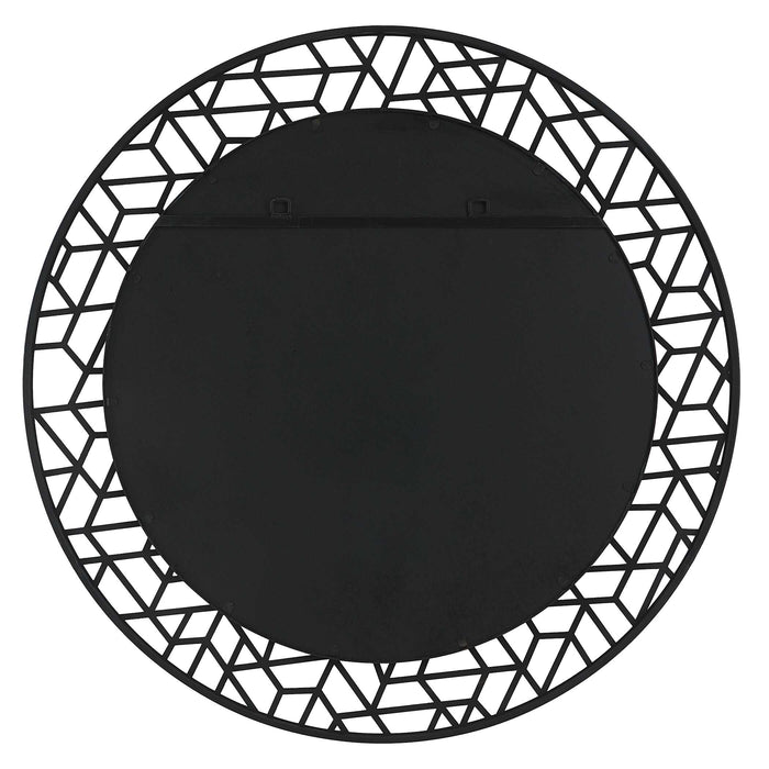 Mosaic Mirror Satin Black-Mirrors/Pictures-Uttermost-Lighting Design Store
