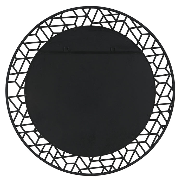 Mosaic Mirror Satin Black-Mirrors/Pictures-Uttermost-Lighting Design Store