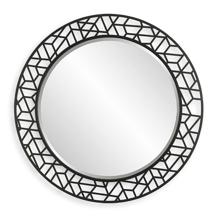 Mosaic Mirror Satin Black-Mirrors/Pictures-Uttermost-Lighting Design Store