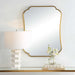 Athena Mirror Brushed Brass-Mirrors/Pictures-Uttermost-Lighting Design Store