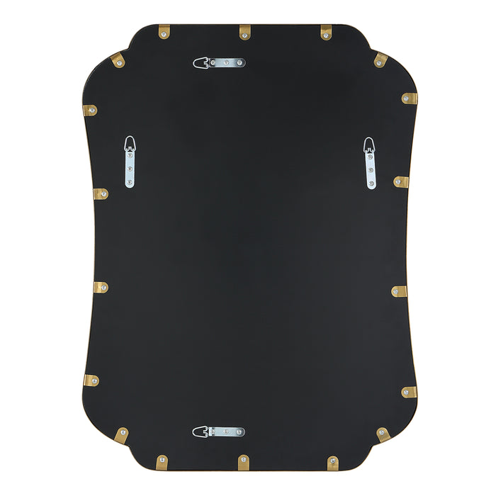 Athena Mirror Brushed Brass-Mirrors/Pictures-Uttermost-Lighting Design Store