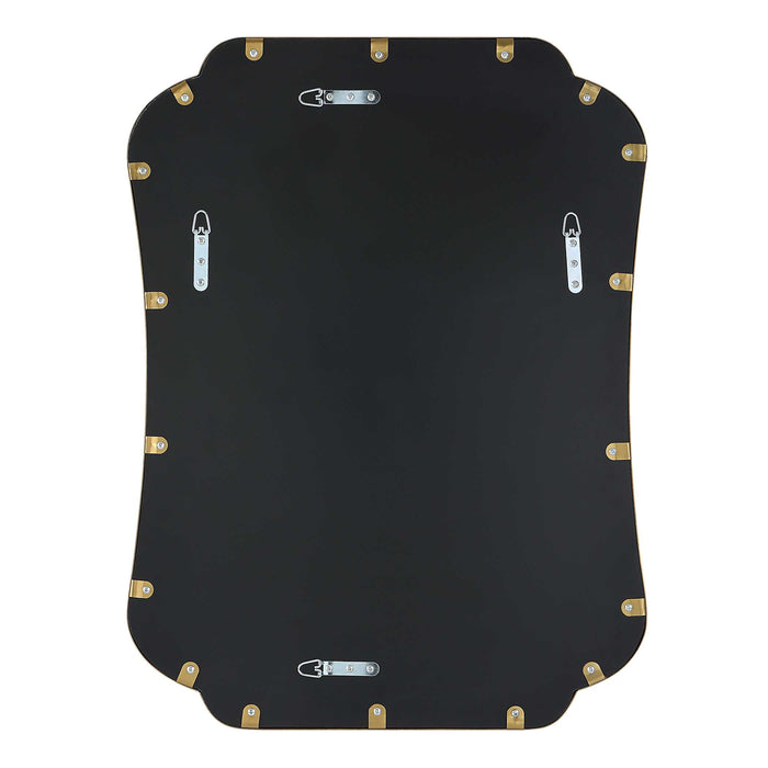 Athena Mirror Brushed Brass-Mirrors/Pictures-Uttermost-Lighting Design Store